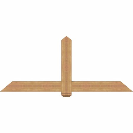Ekena Millwork Eugene Smooth Timber Gable Bracket, Western Red Cedar, 72"W x 30"H x 3 1/2"D x 5 1/2"F, 10/12 Pitch GBW072X30X0406EUG00SWR